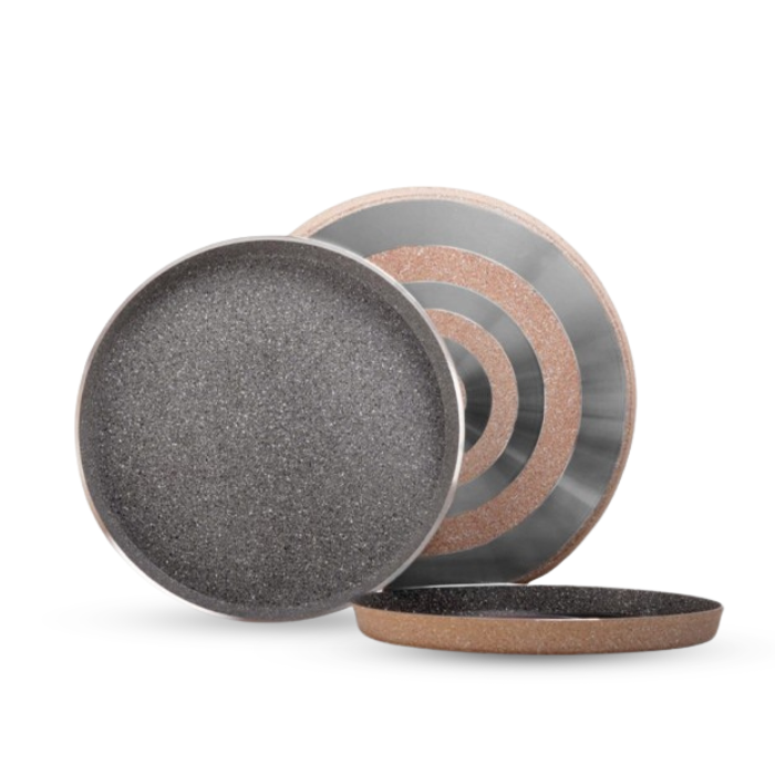 Bianca Granite Pizza Tray Set – 3 PCS - Image 3