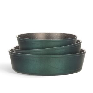 Alternative view of Bianca Ribbed Granite Tray Set 3-Piece