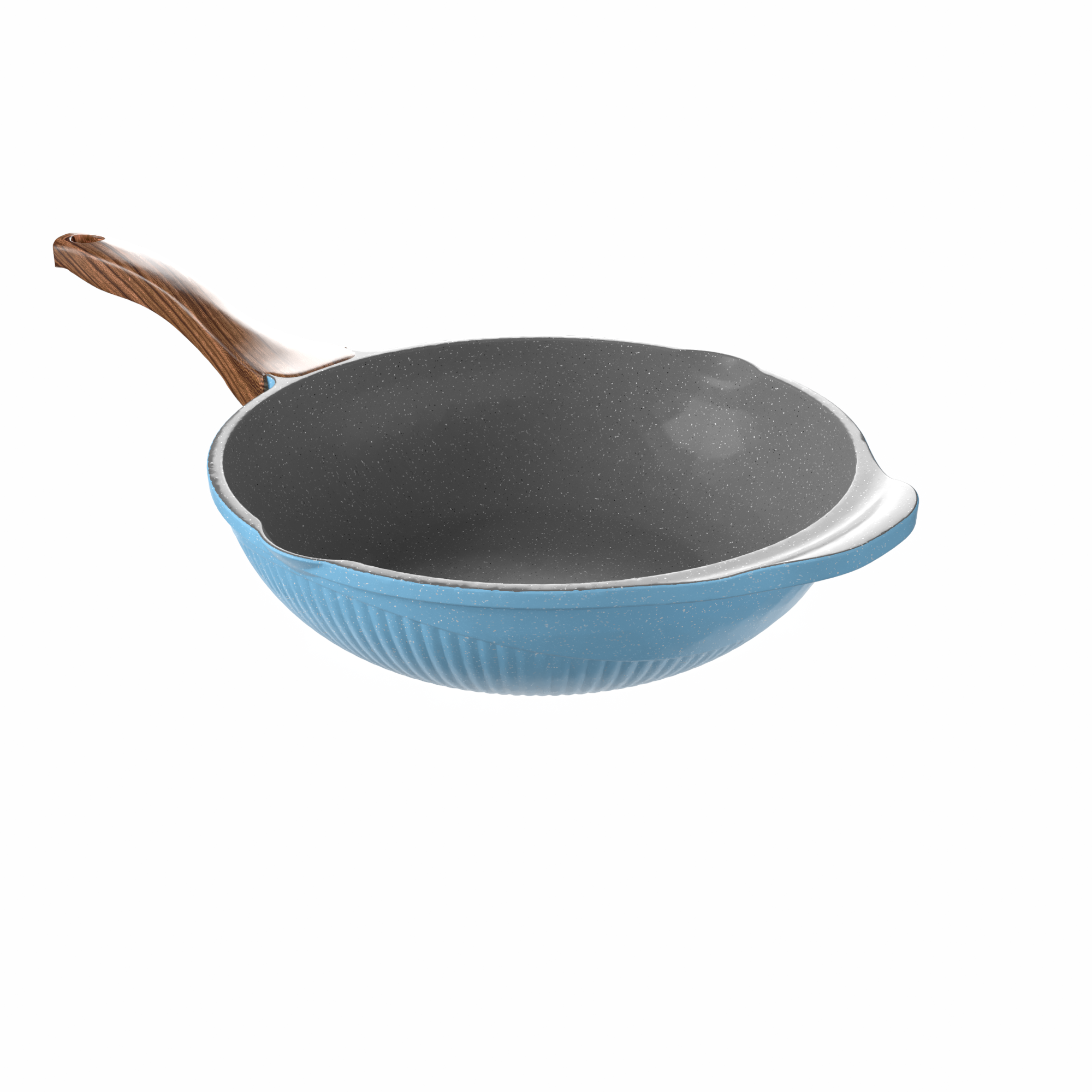 Bianca Die-Cast Granite Wok Pan – 28 cm - Image 4
